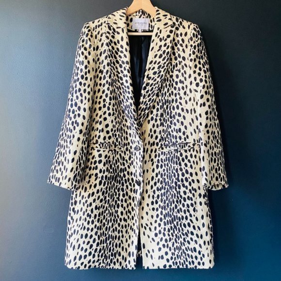 Emerson Fry Jackets & Blazers - Emerson Fry Wingtip Linen Leopard Coat